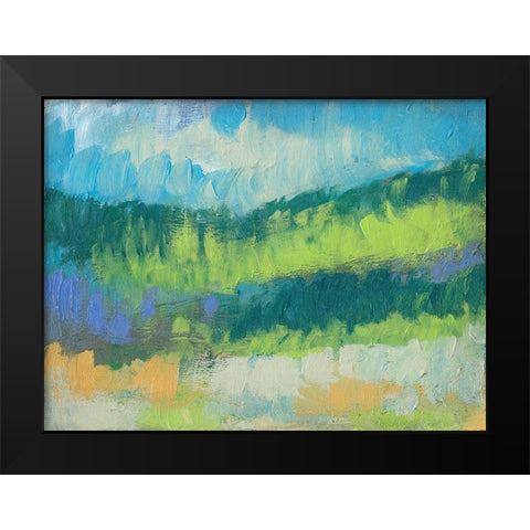 Impasto Field II Black Modern Wood Framed Art Print by Goldberger, Jennifer