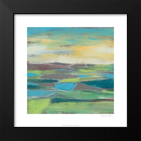 Fragmented Field II Black Modern Wood Framed Art Print by Goldberger, Jennifer