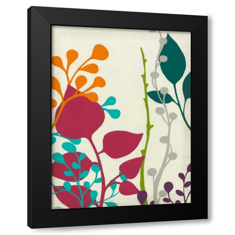 Metro Garden II Black Modern Wood Framed Art Print with Double Matting by Vess, June Erica