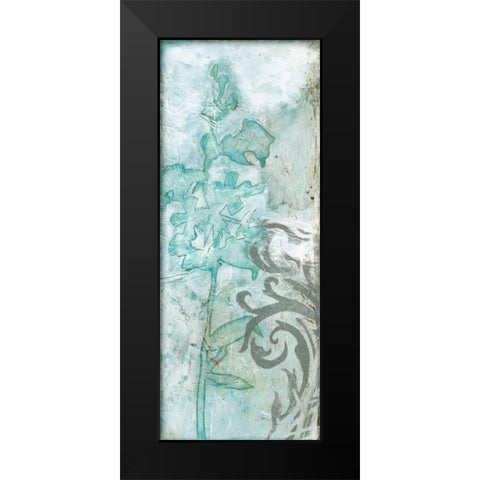 Flower Spray III Black Modern Wood Framed Art Print by Goldberger, Jennifer