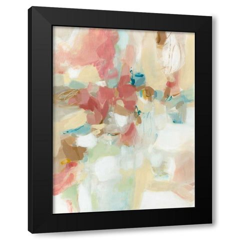 A Touch of Blush Black Modern Wood Framed Art Print by Long, Christina