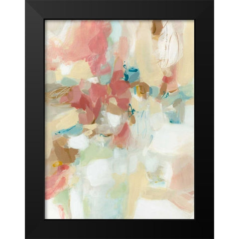 A Touch of Blush Black Modern Wood Framed Art Print by Long, Christina