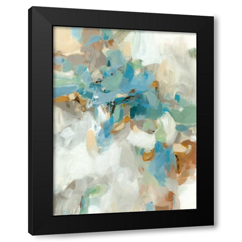 Clementine Leaves Black Modern Wood Framed Art Print with Double Matting by Long, Christina