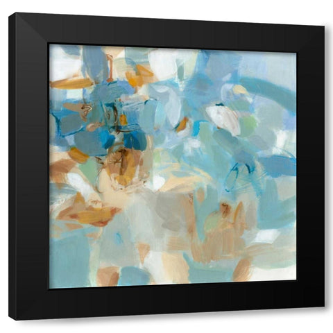 Sparkle Beach Black Modern Wood Framed Art Print with Double Matting by Long, Christina
