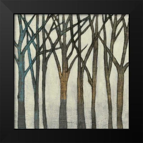 Birch Line II Black Modern Wood Framed Art Print by Goldberger, Jennifer