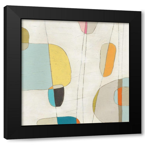 Molecular Motion I Black Modern Wood Framed Art Print with Double Matting by Vess, June Erica
