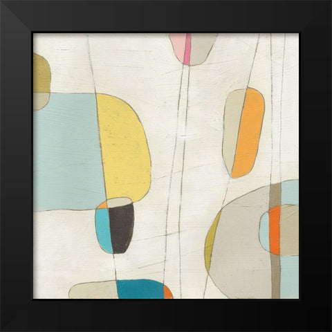 Molecular Motion I Black Modern Wood Framed Art Print by Vess, June Erica