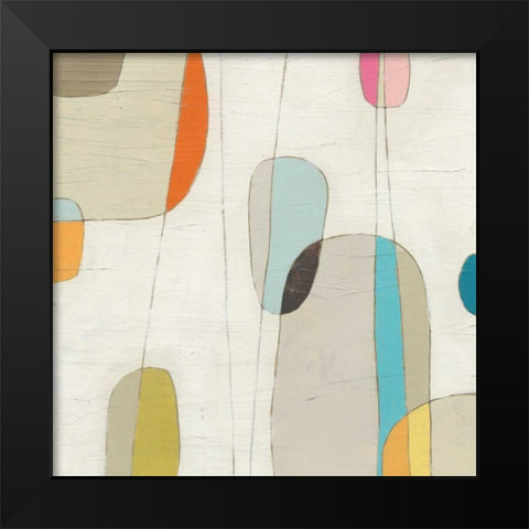 Molecular Motion III Black Modern Wood Framed Art Print by Vess, June Erica