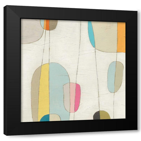 Molecular Motion IV Black Modern Wood Framed Art Print with Double Matting by Vess, June Erica