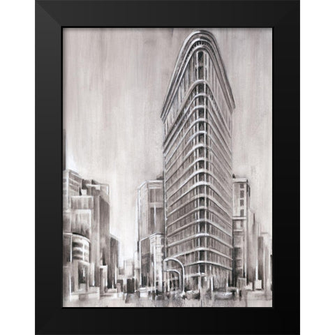 Art Deco Cityscape II Black Modern Wood Framed Art Print by Harper, Ethan