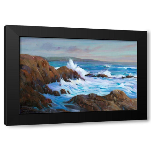 Seascape Faraway II Black Modern Wood Framed Art Print by OToole, Tim