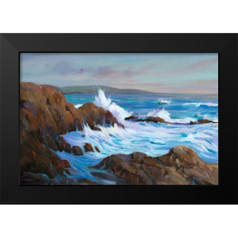 Seascape Faraway II Black Modern Wood Framed Art Print by OToole, Tim