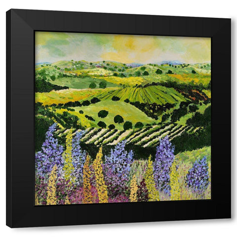 Wildflower Ridge Black Modern Wood Framed Art Print by Friedlander, Allan