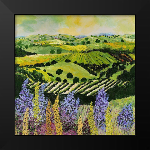 Wildflower Ridge Black Modern Wood Framed Art Print by Friedlander, Allan