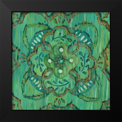 Aquarian Rosette II Black Modern Wood Framed Art Print by Zarris, Chariklia