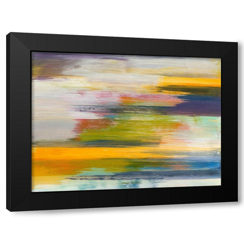 Batiky II Black Modern Wood Framed Art Print with Double Matting by Fuchs, Jodi