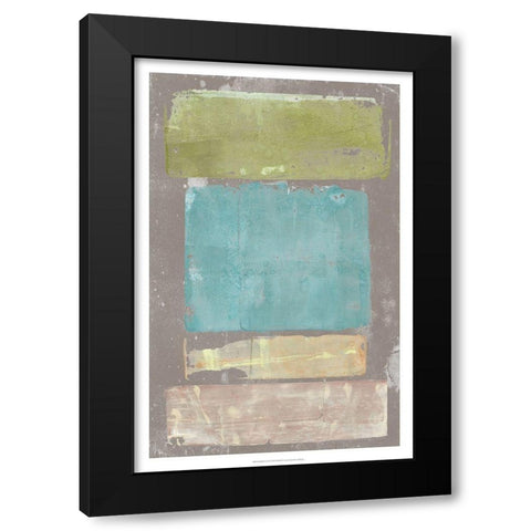 Panelled Colors I Black Modern Wood Framed Art Print with Double Matting by Goldberger, Jennifer