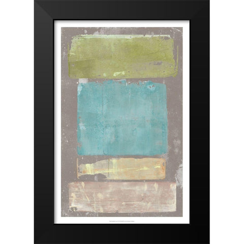 Panelled Colors I Black Modern Wood Framed Art Print by Goldberger, Jennifer