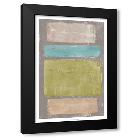 Panelled Colors II Black Modern Wood Framed Art Print with Double Matting by Goldberger, Jennifer