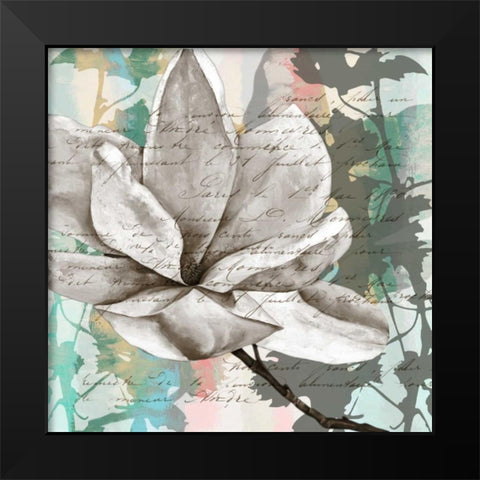 Pastel Magnolias II Black Modern Wood Framed Art Print by Goldberger, Jennifer