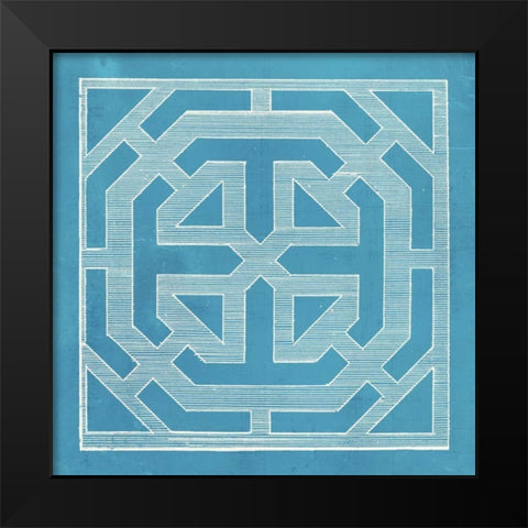 Tile Ornamentale V Black Modern Wood Framed Art Print by Vision Studio