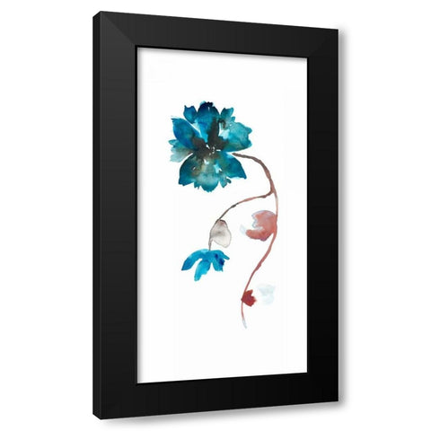 Floral Watercolor I Black Modern Wood Framed Art Print with Double Matting by Mosley, Kiana