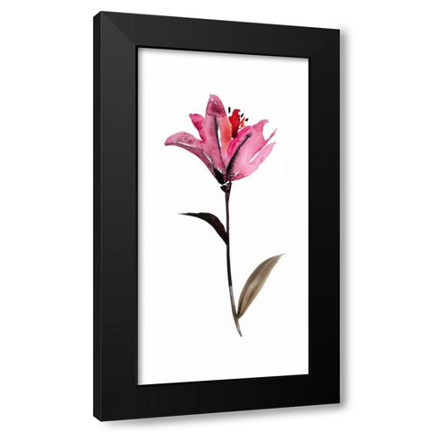 Floral Watercolor II Black Modern Wood Framed Art Print with Double Matting by Mosley, Kiana