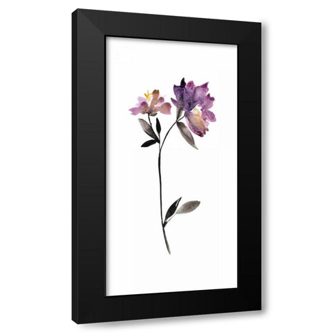 Floral Watercolor III Black Modern Wood Framed Art Print with Double Matting by Mosley, Kiana