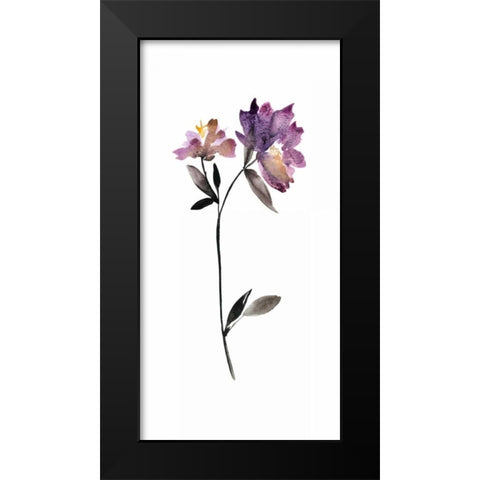 Floral Watercolor III Black Modern Wood Framed Art Print by Mosley, Kiana