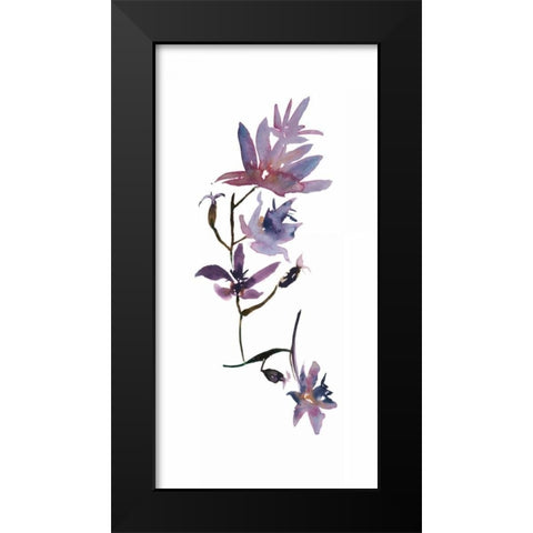 Floral Watercolor IV Black Modern Wood Framed Art Print by Mosley, Kiana