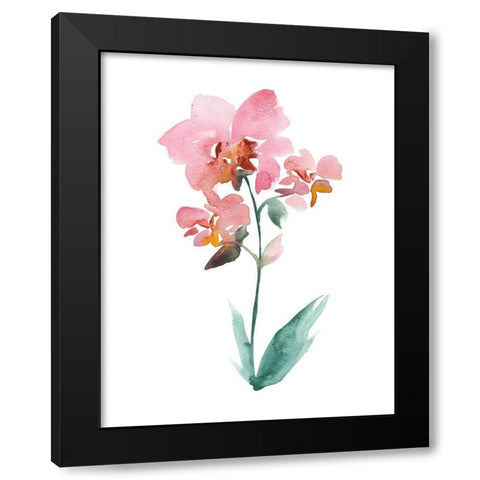 Watercolor Garden V Black Modern Wood Framed Art Print with Double Matting by Mosley, Kiana