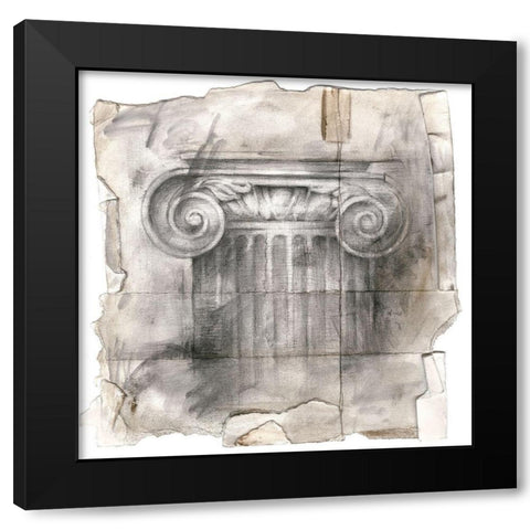 Draftsmans Sketchbook I Black Modern Wood Framed Art Print by Harper, Ethan