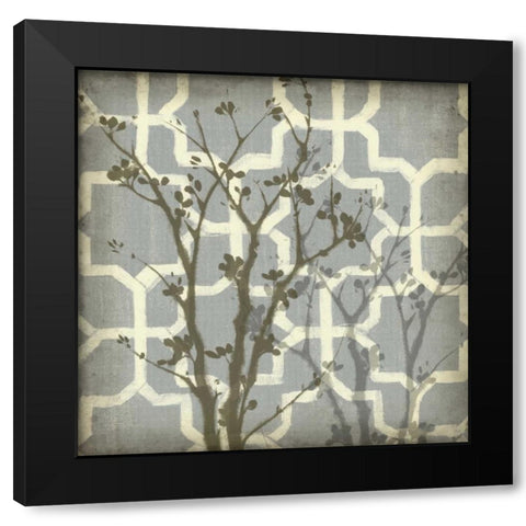 Silhouette and Pattern V Black Modern Wood Framed Art Print by Goldberger, Jennifer