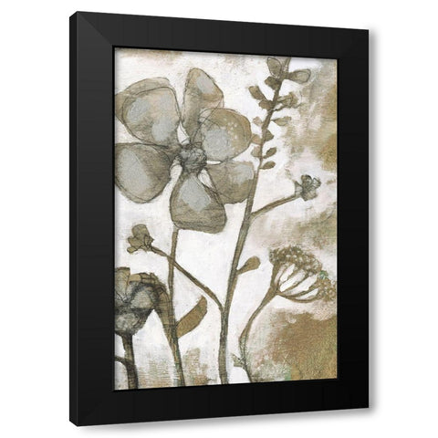 Metallic Garden II Black Modern Wood Framed Art Print with Double Matting by Goldberger, Jennifer