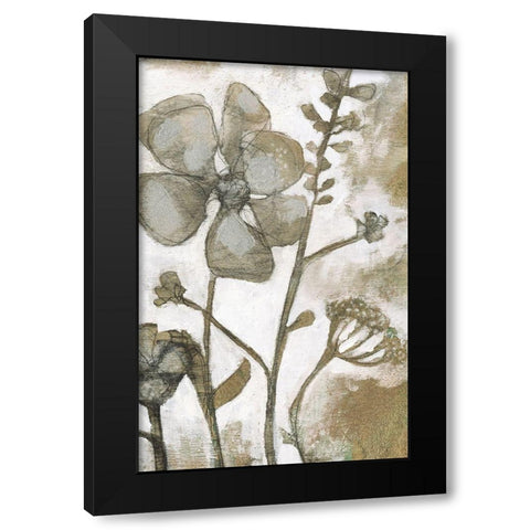 Metallic Garden II Black Modern Wood Framed Art Print by Goldberger, Jennifer