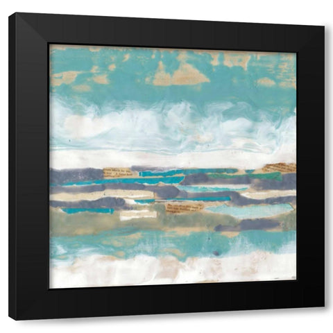 Letters from the Sea I Black Modern Wood Framed Art Print with Double Matting by Goldberger, Jennifer