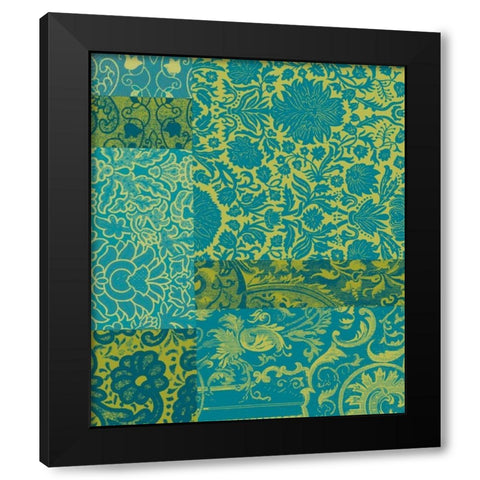 Pattern Mix I Black Modern Wood Framed Art Print by Vision Studio