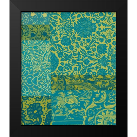 Pattern Mix I Black Modern Wood Framed Art Print by Vision Studio