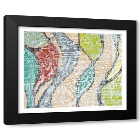 Undulating Color III Black Modern Wood Framed Art Print by Goldberger, Jennifer