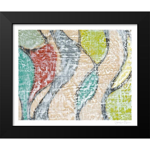 Undulating Color III Black Modern Wood Framed Art Print by Goldberger, Jennifer