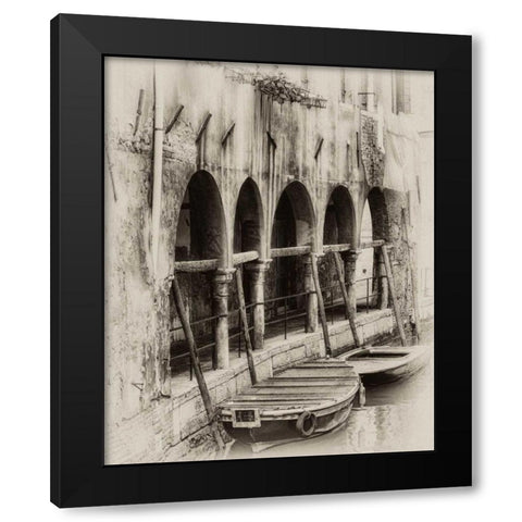 Hanging Laundry Sepia Black Modern Wood Framed Art Print by Head, Danny