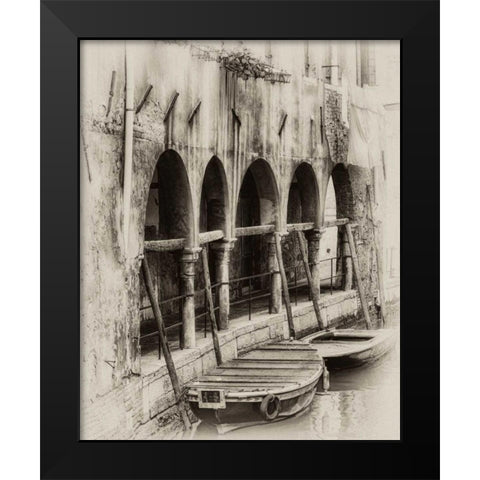 Hanging Laundry Sepia Black Modern Wood Framed Art Print by Head, Danny