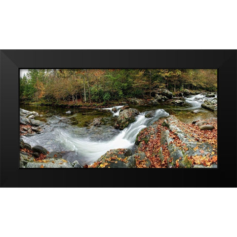 River Panorama Black Modern Wood Framed Art Print by Head, Danny
