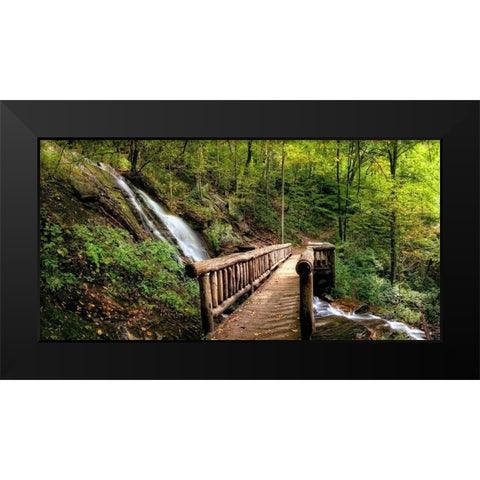 Falls Panorama Black Modern Wood Framed Art Print by Head, Danny