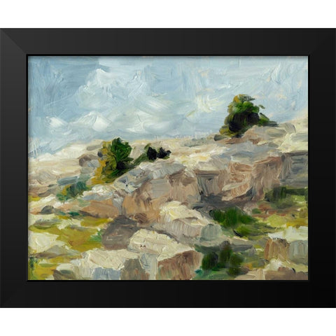 Impasto Mountainside I Black Modern Wood Framed Art Print by Harper, Ethan