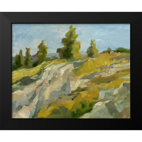 Impasto Mountainside II Black Modern Wood Framed Art Print by Harper, Ethan