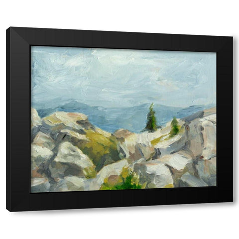 Impasto Mountainside III Black Modern Wood Framed Art Print by Harper, Ethan