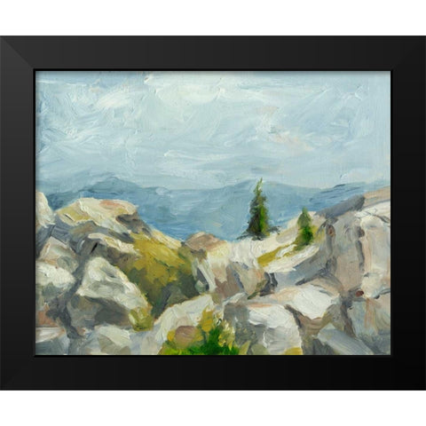 Impasto Mountainside III Black Modern Wood Framed Art Print by Harper, Ethan