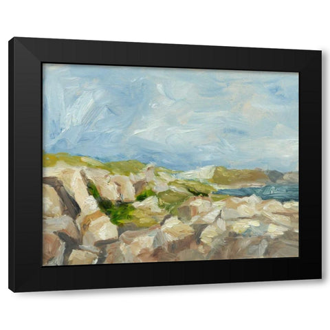 Impasto Mountainside IV Black Modern Wood Framed Art Print with Double Matting by Harper, Ethan