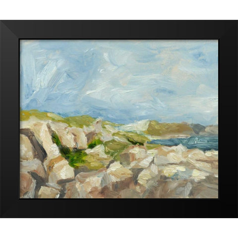 Impasto Mountainside IV Black Modern Wood Framed Art Print by Harper, Ethan